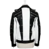 Hot michael jackson black and white leather jacket Flash Sales