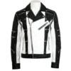 Hot michael jackson black and white leather jacket Flash Sales