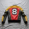 Men's 8 Ball Pointed Collar Bomber Letterman Jacket