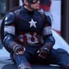 Captain America Leather Biker Jacket | The First Avenger
