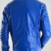 Superman Man Of Steel Blue Leather Jacket