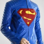 Superman Man Of Steel Blue Leather Jacket