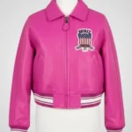 Pink Avirex Leather Jacket