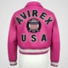 Pink Avirex Leather Jacket