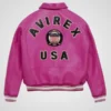 Pink Avirex Leather Jacket