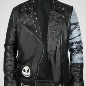 The Nightmare Before Christmas Studded Leather Jacket