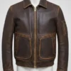 Men American Pilot Air Force Vintage Brown Jacket