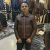 Men American Pilot Air Force Vintage Brown Jacket