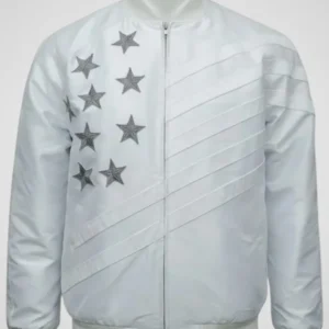 Michael B. Jordan Creed III White Bomber Jacket