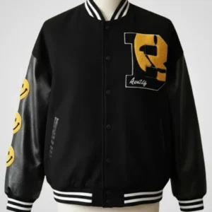 A$ap Rocky Awge Smiley Kaptial Acid Varsity Jacket