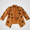 Halloween Pumpkin Printed Blazer