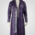 Suicide Squad Joker Purple Leather Coat