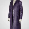 Suicide Squad Joker Purple Leather Coat
