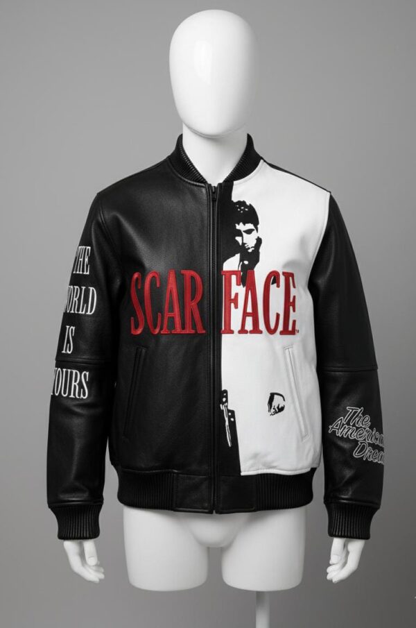 Scar Face Scarface Jacob And Co Movie Leather Jacket