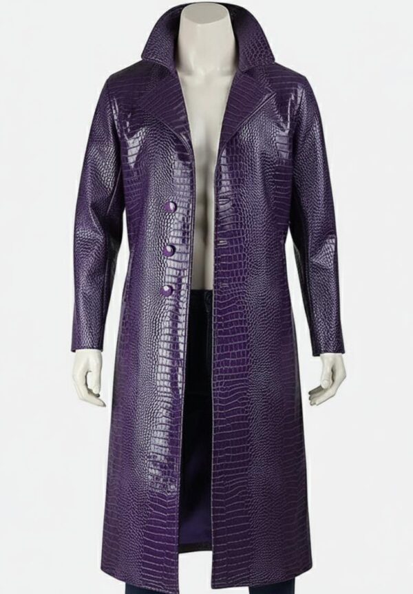 Suicide Squad Joker Purple Leather Coat Suicide Squad Joker