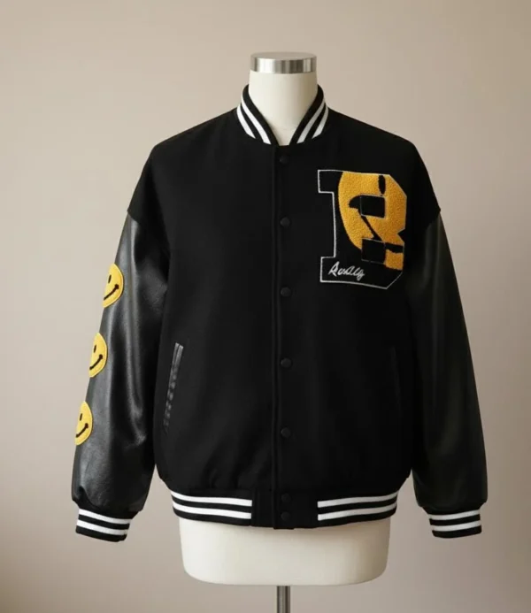 Smile face King Mcneal Aka Letterman Leather Jacket