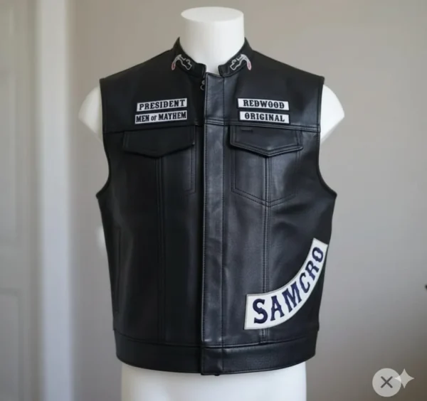 Sons Of Anarchy Charlie Hunnam Biker Leather Vest