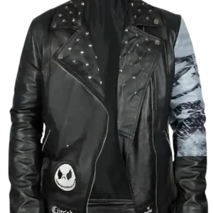 The Nightmare Before Christmas Leather Studded Jacket
