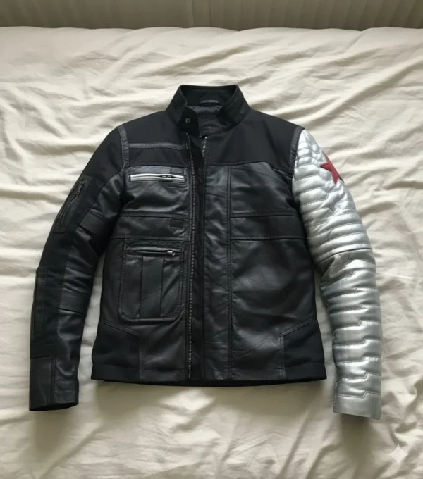 Captain America Bucky Leather Jacket Captain America Winter