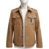 Attack on Titan Shingeki No Kyojin Brown Leather Jacket