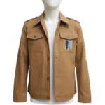 Attack on Titan Shingeki No Kyojin Brown Leather Jacket