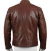 Men's Cafe Racer Brown Leather Jacket Men's Cafe