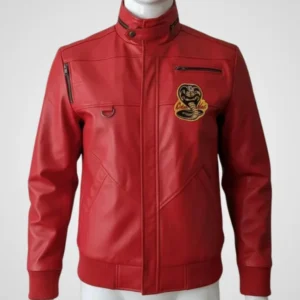 Cobra Kai Red Leather Jacket Johnny Lawrence Inspired Jacket