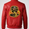 Cobra Kai Red Leather Jacket Johnny Lawrence Inspired Jacket