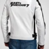 Vin Diesel Fast And Furious 7 Jacket Dominic Toretto White Leather Jacket