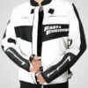 Vin Diesel Fast And Furious 7 Jacket Dominic Toretto White Leather Jacket