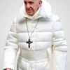 Pope Francis White Puffer Coat