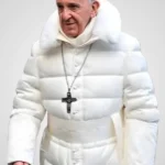 Pope Francis White Puffer Coat