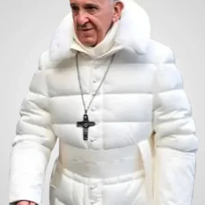 Pope Francis White Puffer Coat