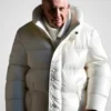 Pope Francis White Puffer Coat