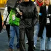 Erin Andrews Black Leather Jumpsuit