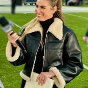 Erin Andrews Black Leather Jacket