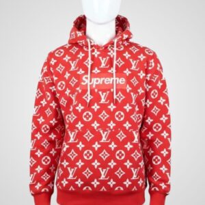 Red Louis Vuitton x Supreme Hoodie | Box Logo Hooded Sweatshirt