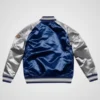 Dallas Cowboys Navy Blue/Silver Varsity Satin Jacket