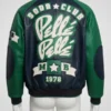 Men’s Pelle Pelle Classic Soda Club Plush Green & Navy Leather Jacket
