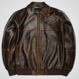 Men’s Two Tone Pelle Pelle Leather Jacket – Vintage Brown Style