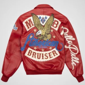 Pelle Pelle American Bruiser Leather Jacket Red | Men’s Leather Jacket