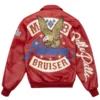 Pelle Pelle Plush American Bruiser Leather Jacket Red