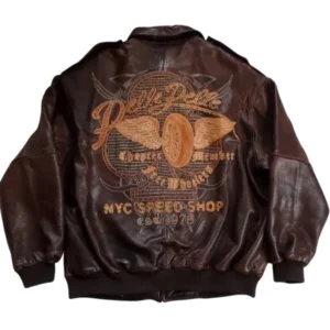 Mark Buchanan Brown Pelle Pelle Leather Jacket Vintage Rare