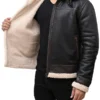 Leon Kennedy Shearling Leather Jacket