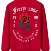 Valentine’s Day Romantic Rose and Slogan Print Jacket