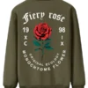 Valentine’s Day Romantic Rose and Slogan Print Jacket