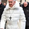 Pope Francis White Puffer Coat