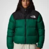 North Face Nuptse Green Puffer Jacket