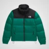 North Face Nuptse Green Puffer Jacket