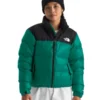 North Face Nuptse Green Puffer Jacket